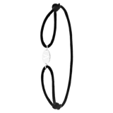 Kordelarmband, Edelstahl, Satin, Buchstabe