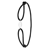Kordelarmband, Edelstahl, Satin, Buchstabe