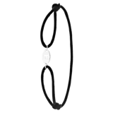 Stainless steel satijnen koordarmband initial