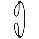 Stainless steel satijnen koordarmband initial