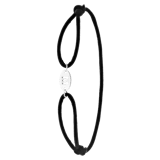 Stainless steel satijnen koordarmband initial