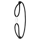 Stainless steel satijnen koordarmband initial