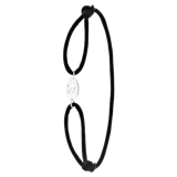 Kordelarmband, Edelstahl, Satin, Buchstabe