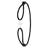 Kordelarmband, Edelstahl, Satin, Buchstabe