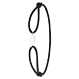 Kordelarmband, Edelstahl, Satin, Buchstabe