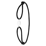 Kordelarmband, Edelstahl, Satin, Buchstabe
