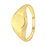 14 Karaat geelgouden zegelring rond