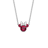 Zilveren Disney ketting geboortesteen