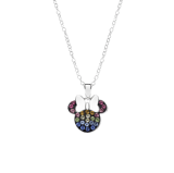 Zilveren Disney Minnie ketting kristal