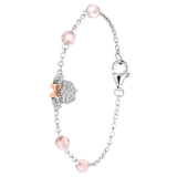 Zilveren Disney Minnie armband roseplated zirkonia