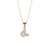 9Karaat Disney Mickey ketting kristal