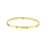 Bangle-Armreif, Edelstahl, vergoldet, Geburtssteine