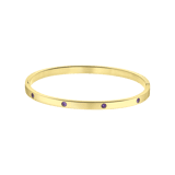 Bangle-Armreif, Edelstahl, vergoldet, Geburtssteine