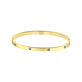 Bangle-Armreif, Edelstahl, vergoldet, Geburtssteine