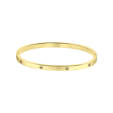 Stainless steel goldplated bangle met geboortesteen voor dames