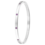 Bangle-Armreif, Edelstahl, Geburtssteine