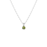 Stainless steel ketting&hanger geboortesteen