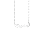Zilveren naamketting voor dames