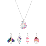Silberfarbene Bijoux-Halskette, Set