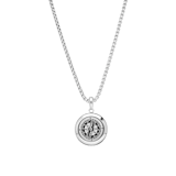 Gerecycled stainless steel voor heren ketting met hanger kompas voor heren