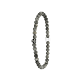 Herrenarmband, Edelstahl, Picasso Jaspis, Totenkopf