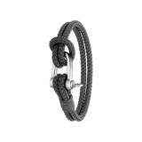 Stalen herenarmband boeisluiting grijs