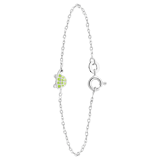Zilveren armband enamel schildpad