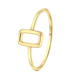 Ring, 925 Silber, vergoldet, Rechteck