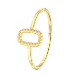 Zilveren goldplated ring twisted