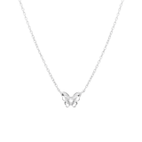 Halskette, 925 Silber, mit Anhänger, Schmetterling, Zirkonia