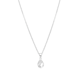 Halskette, 925 Silber, mit Anhänger, Tropfen, Zirkonia