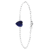 Armband, Edelstahl, mit Herz, Lapis Lazuli