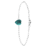 Armband, Edelstahl, mit Herz, Türkis