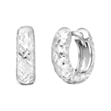 Zilveren oorringen bewerkt