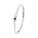 Ring, 925 Silber, Kugel, Zirkonia, schwarz