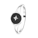 Ring, 925 Silber, schwarzer Achat
