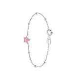 Armband, 925 Silber, Stern, Emaille, rosa