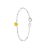 Armband, 925 Silber, Stern, Emaille, gelb