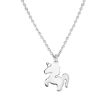 Zilveren ketting met hanger eenhoorn