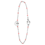 Stainless steel armband met hanger hart roze