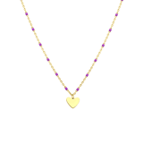 Stainless steel goldplated ketting met hanger hart voor dames