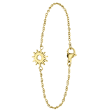 Stainless steel goldplated fantasiearmband met hanger voor dames