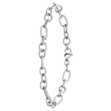 Stainless steel armband ovale schakels