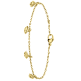 Armband, Edelstahl, vergoldet, mit Anhänger, Augen
