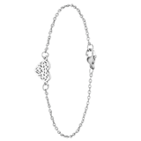 Armband, Edelstahl, mit Herzanhänger