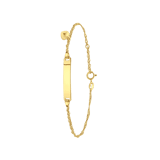 Zilveren goldplated plaatarmband met hart