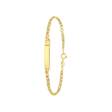 Zilveren goldplated plaatarmbandvoor dames