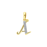 Alphabet-Anhänger, 585 Gelbgold, mit Diamant 0,03 ct