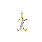 Alphabet-Anhänger, 585 Gelbgold, mit Diamant 0,03 kt