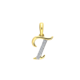 Alphabet-Anhänger, 585 Gelbgold, mit Diamant 0,03 kt